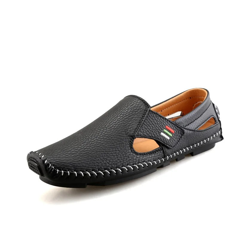 Comfortable Slip-On Casual Shoes for Men – Lightweight & Breathable – Matteo-Black-5-State of Style