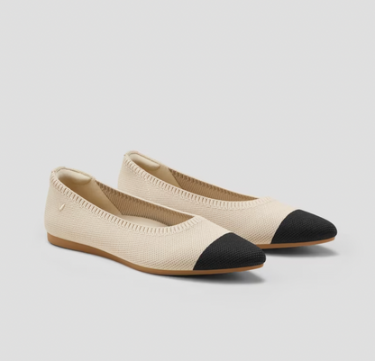 Comfortable Spring/Summer Ballerinas – Mila-Beige-black-4.5-State of Style