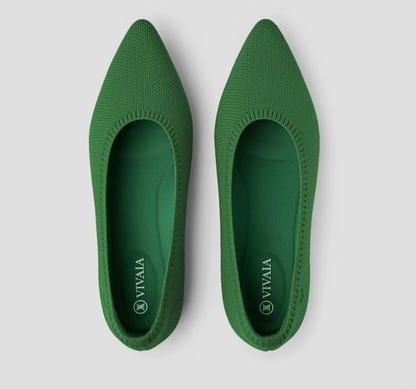 Comfortable Spring/Summer Ballerinas – Mila-Dark green-4.5-State of Style