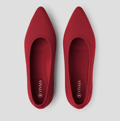 Comfortable Spring/Summer Ballerinas – Mila-Red-4.5-State of Style