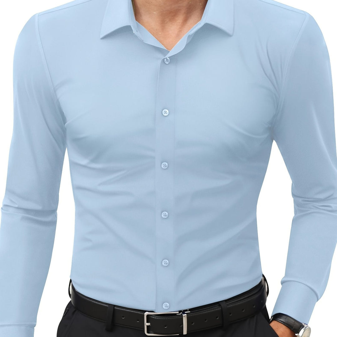 Comfortable Stretch Men's Shirt - Julian-Light Blue-XS-State of Style