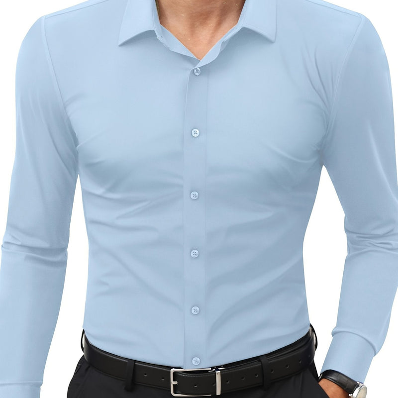 Comfortable Stretch Men's Shirt - Julian-Light Blue-XS-State of Style