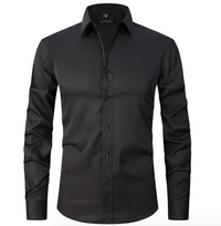 Comfortable Stretch Shirt - Lucas-Black-S-State of Style