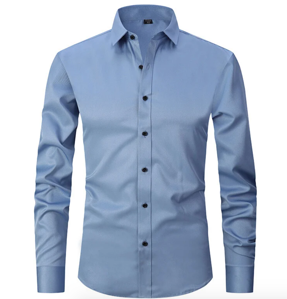 Comfortable Stretch Shirt - Lucas-Blue-S-State of Style