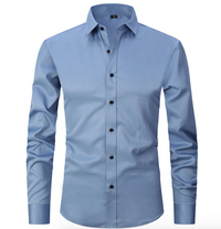 Comfortable Stretch Shirt - Lucas-Blue-S-State of Style