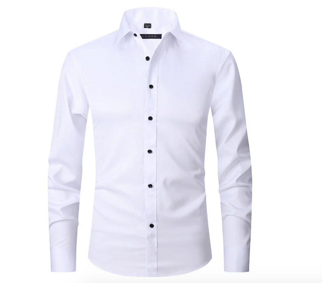 Comfortable Stretch Shirt - Lucas-White-S-State of Style