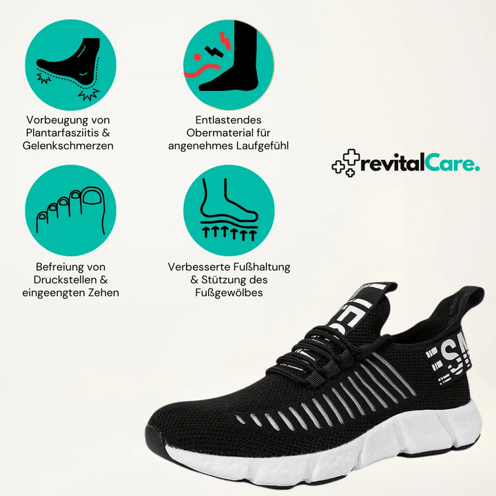 Comfortable, Stylish, and Supportive Sneakers - VitalSteps-Black-6-State of Style