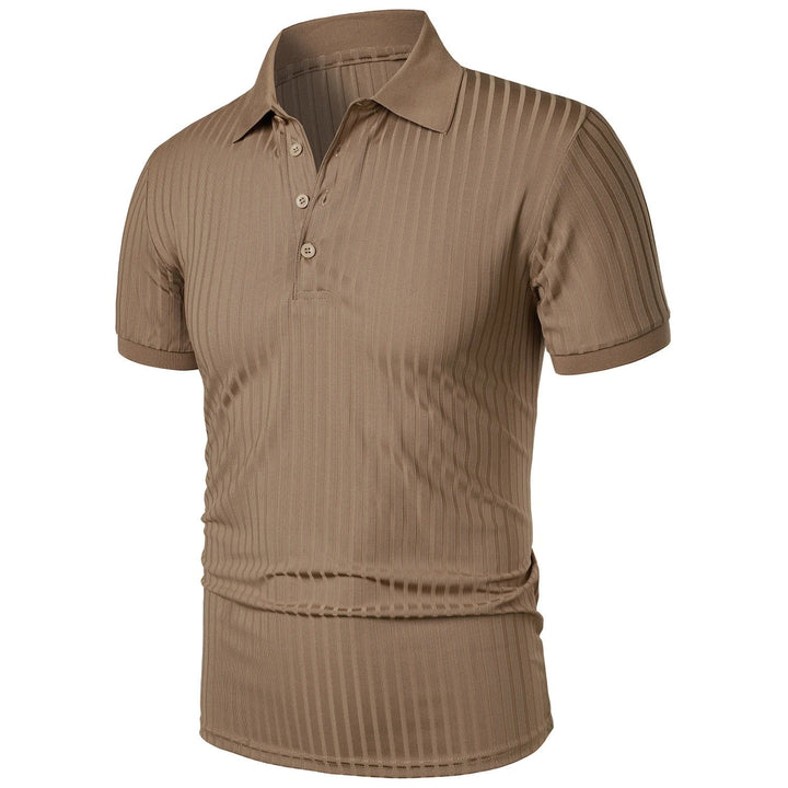 Comfortable & Stylish Breathable Men's Polo Shirt with Button Placket – Nevan-Khaki-S-State of Style