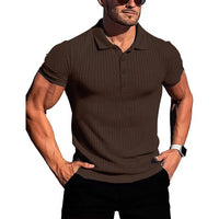 Comfortable & Stylish Breathable Men's Polo Shirt with Button Placket – Nevan-Khaki-S-State of Style