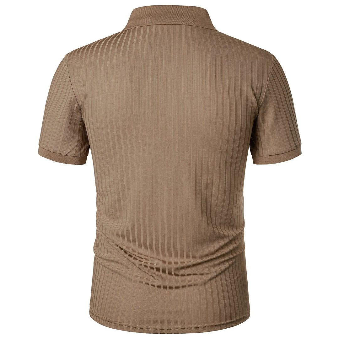 Comfortable & Stylish Breathable Men's Polo Shirt with Button Placket – Nevan-Khaki-S-State of Style