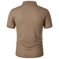 Comfortable & Stylish Breathable Men's Polo Shirt with Button Placket – Nevan-Khaki-S-State of Style