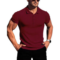 Comfortable & Stylish Breathable Men's Polo Shirt with Button Placket – Nevan-Wine red-S-State of Style