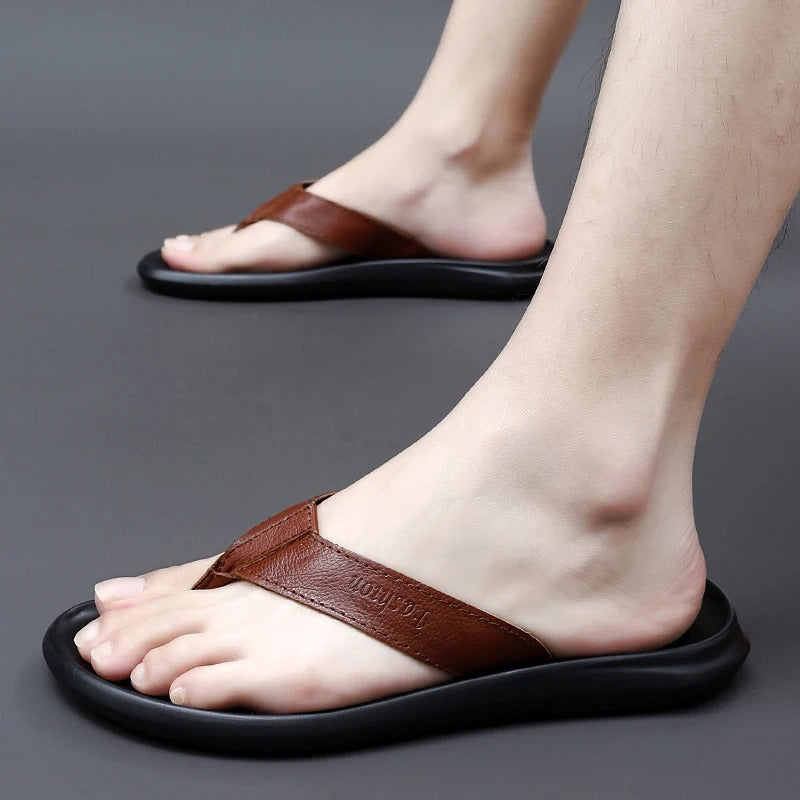 Comfortable & Stylish Men's Outdoor Summer Slippers – Leano-Black-6-State of Style