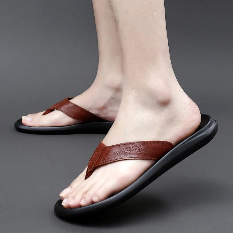 Comfortable & Stylish Men's Outdoor Summer Slippers – Leano-Black-6-State of Style