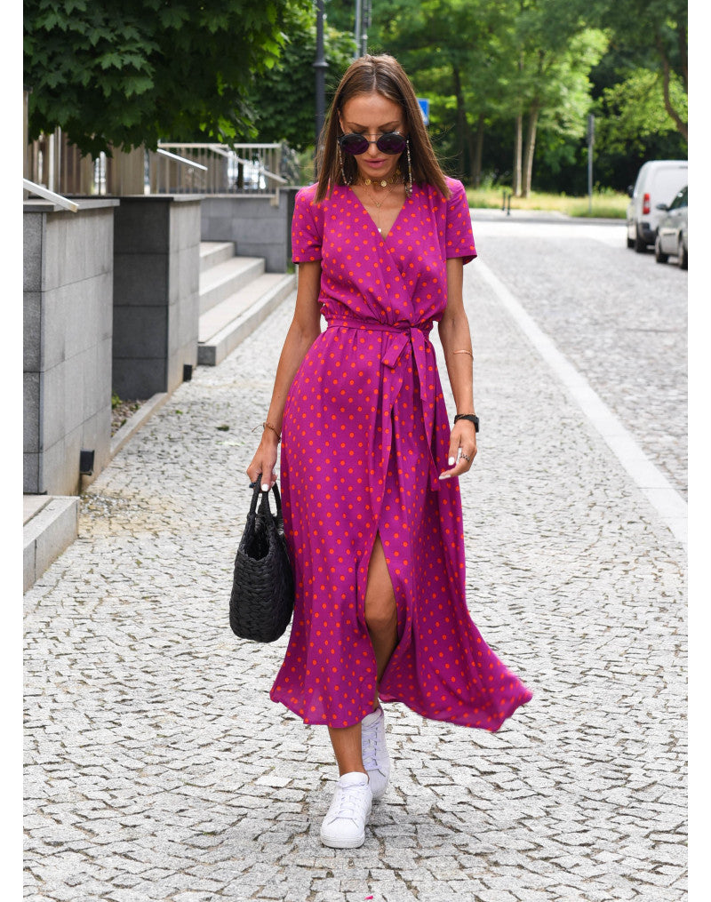 Comfortable Summer Dress - Lina-Red Dots-S-State of Style