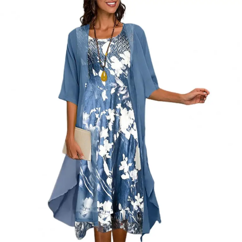 Comfortable Summer Dress - Serena-Blue-S-State of Style