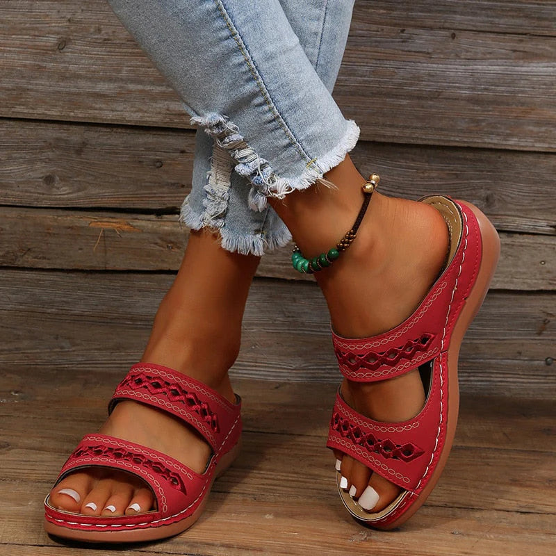 Comfortable Summer Sandals | Perfect for Sunny Days-Red-5-State of Style