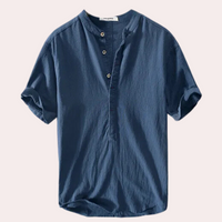 Comfortable Summer Shirt for Men - Milo-Dark blue-S-State of Style