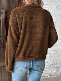 Comfortable Teddy Pullover Sweatshirt - Livia-Light Brown-S-State of Style