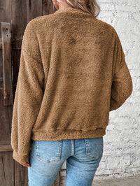Comfortable Teddy Pullover Sweatshirt - Livia-Light Brown-S-State of Style