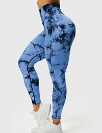 Comfortable Tie Dye Leggings - Ivy-Black Blue-S-State of Style