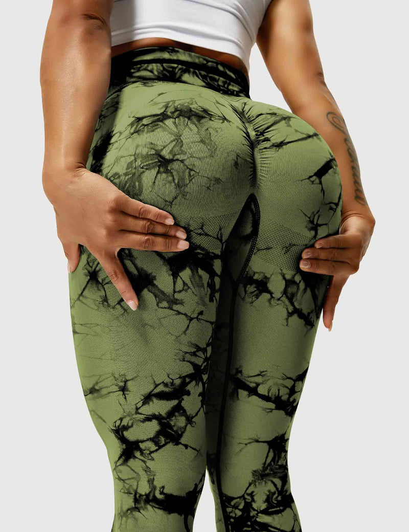 Comfortable Tie Dye Leggings - Ivy-Black Blue-S-State of Style