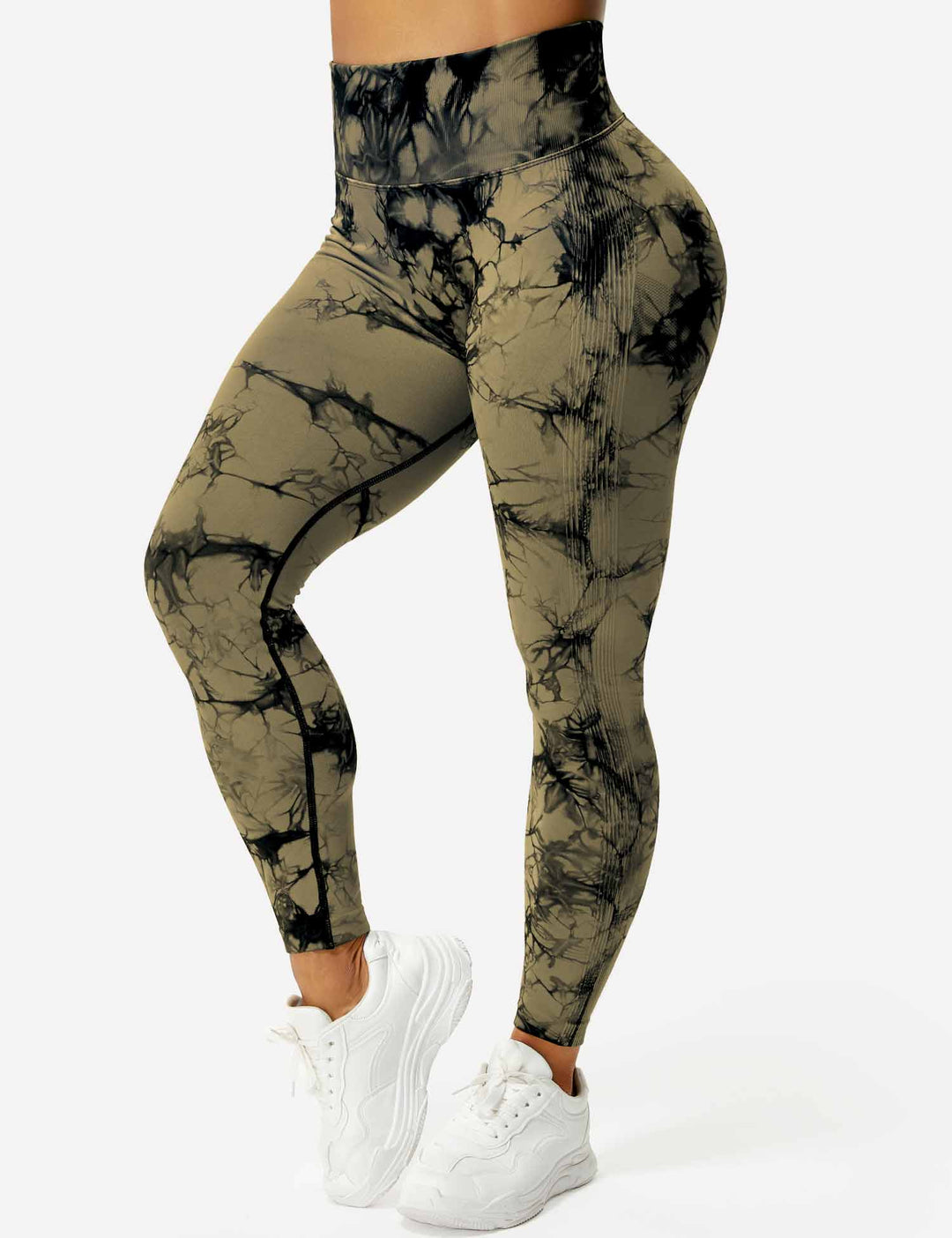 Comfortable Tie Dye Leggings - Ivy-Black Blue-S-State of Style