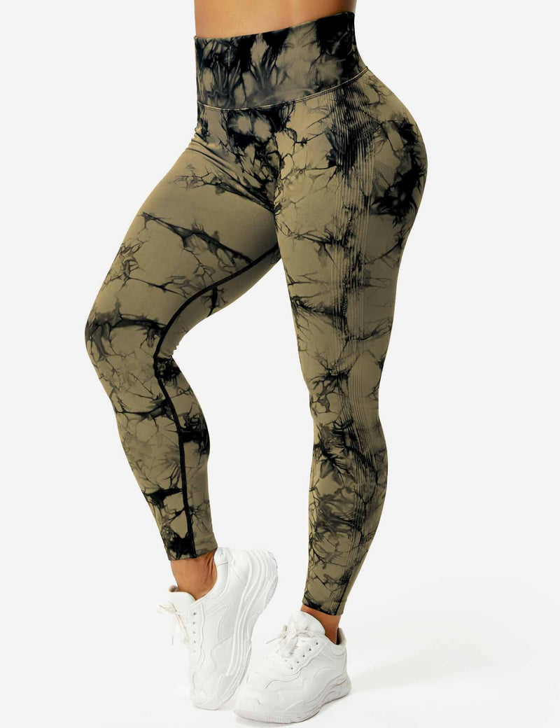 Comfortable Tie Dye Leggings - Ivy-Black Blue-S-State of Style