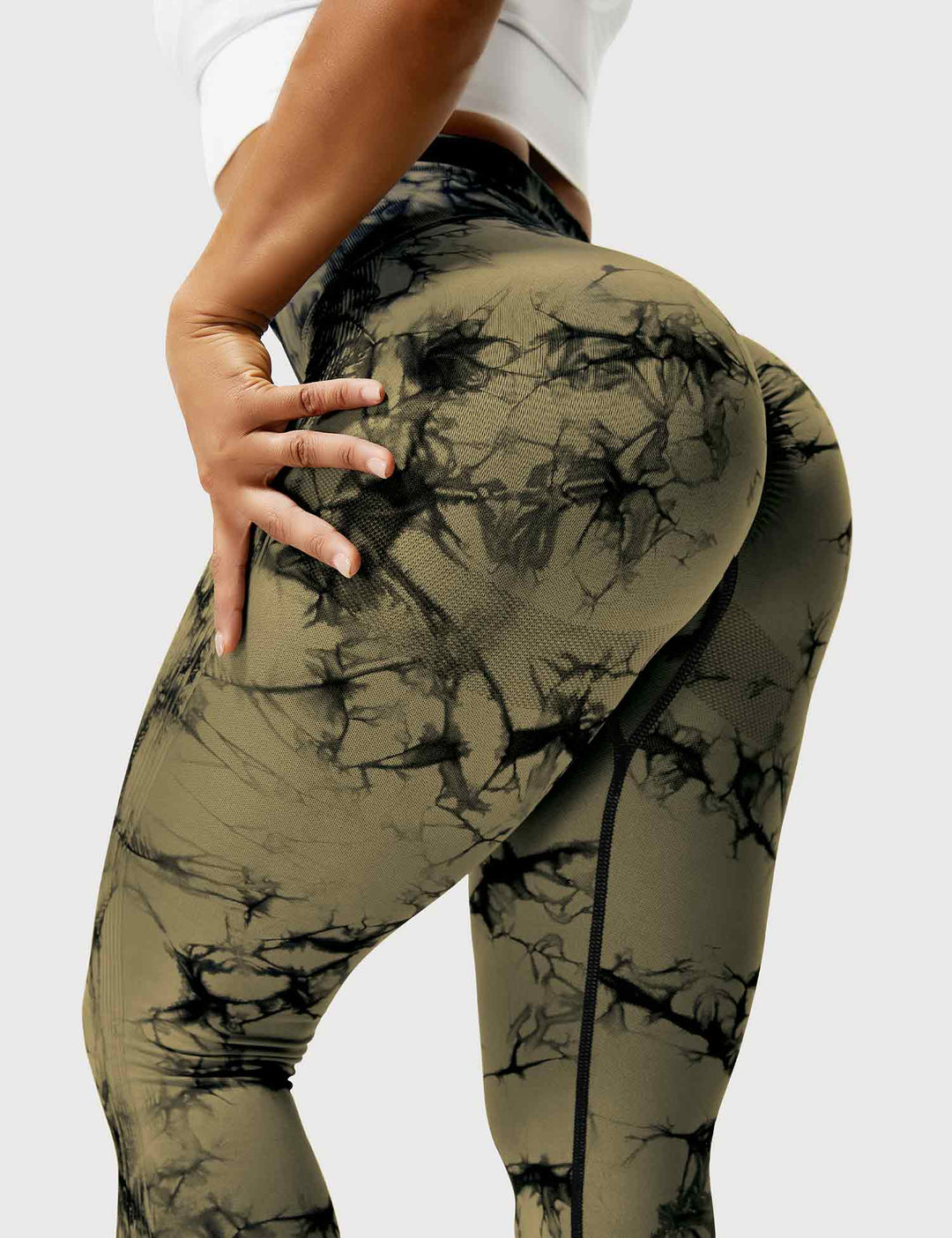 Comfortable Tie Dye Leggings - Ivy-Black Blue-S-State of Style