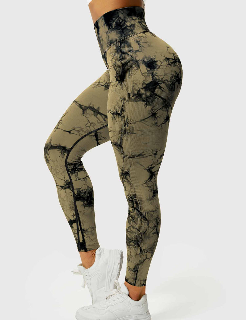 Comfortable Tie Dye Leggings - Ivy-Black Blue-S-State of Style