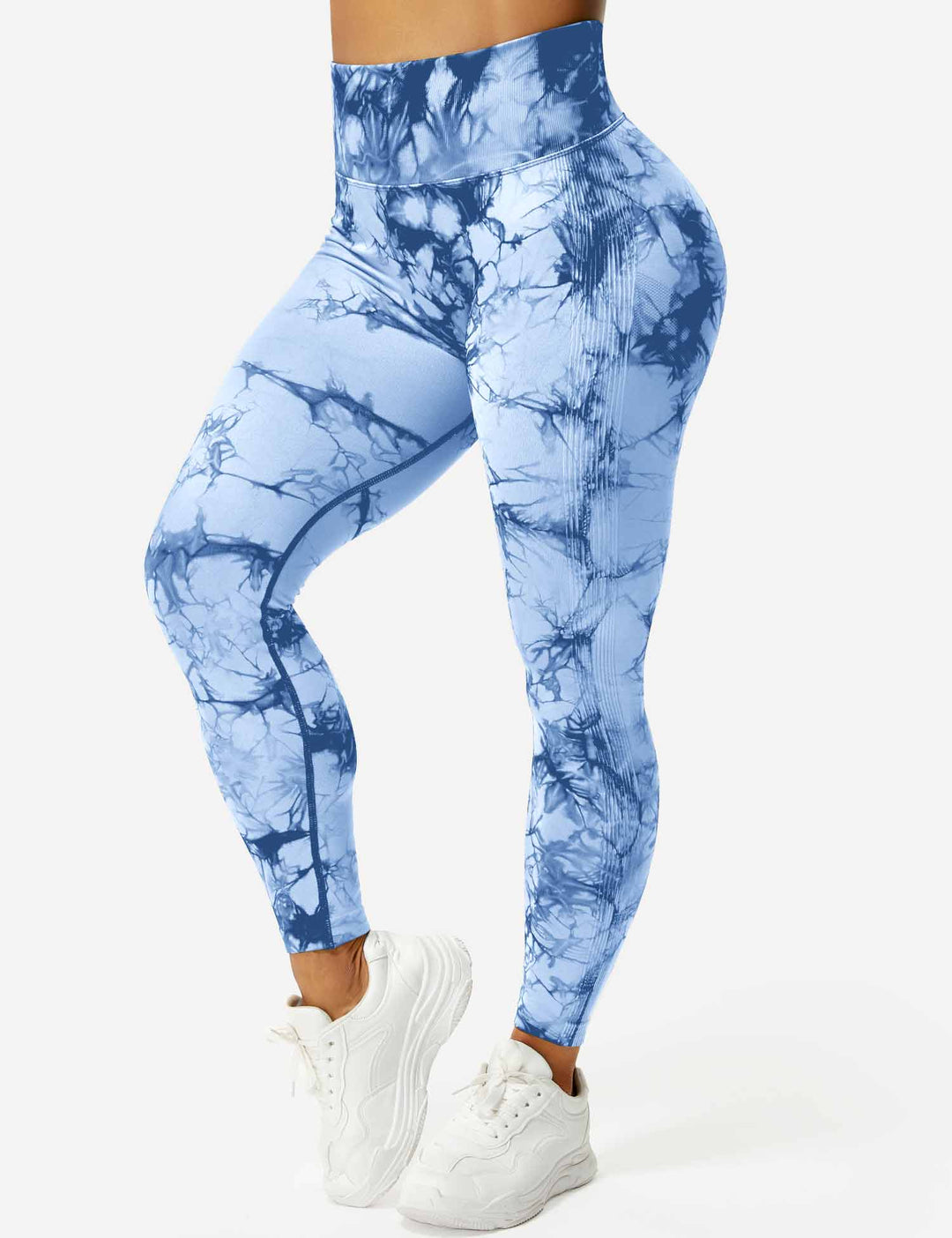 Comfortable Tie Dye Leggings - Ivy-Black Blue-S-State of Style
