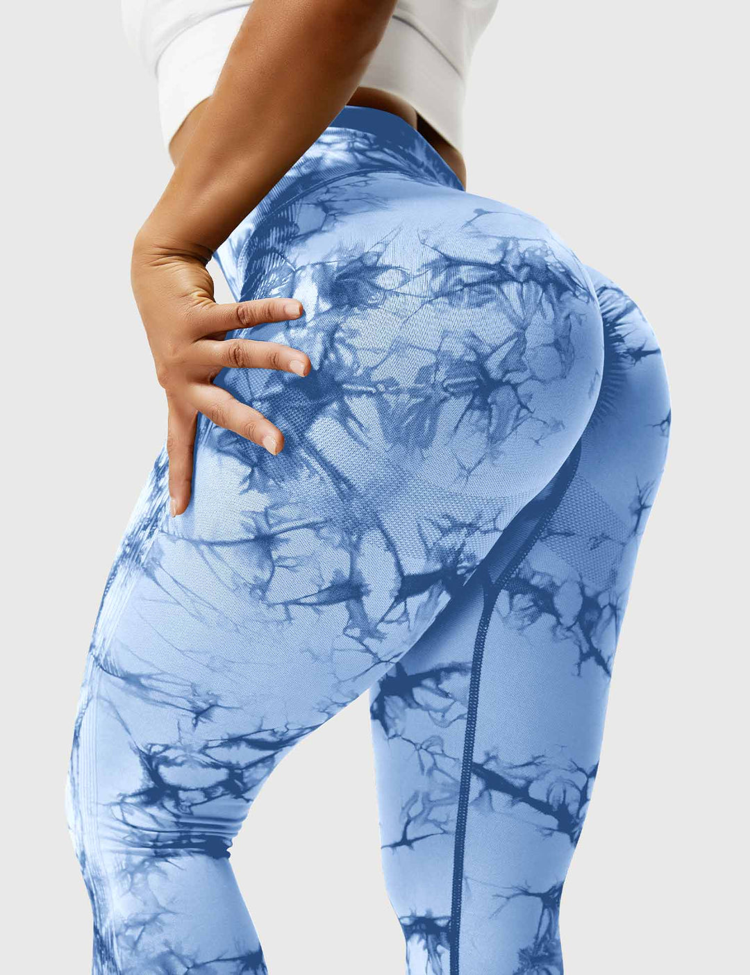 Comfortable Tie Dye Leggings - Ivy-Black Blue-S-State of Style