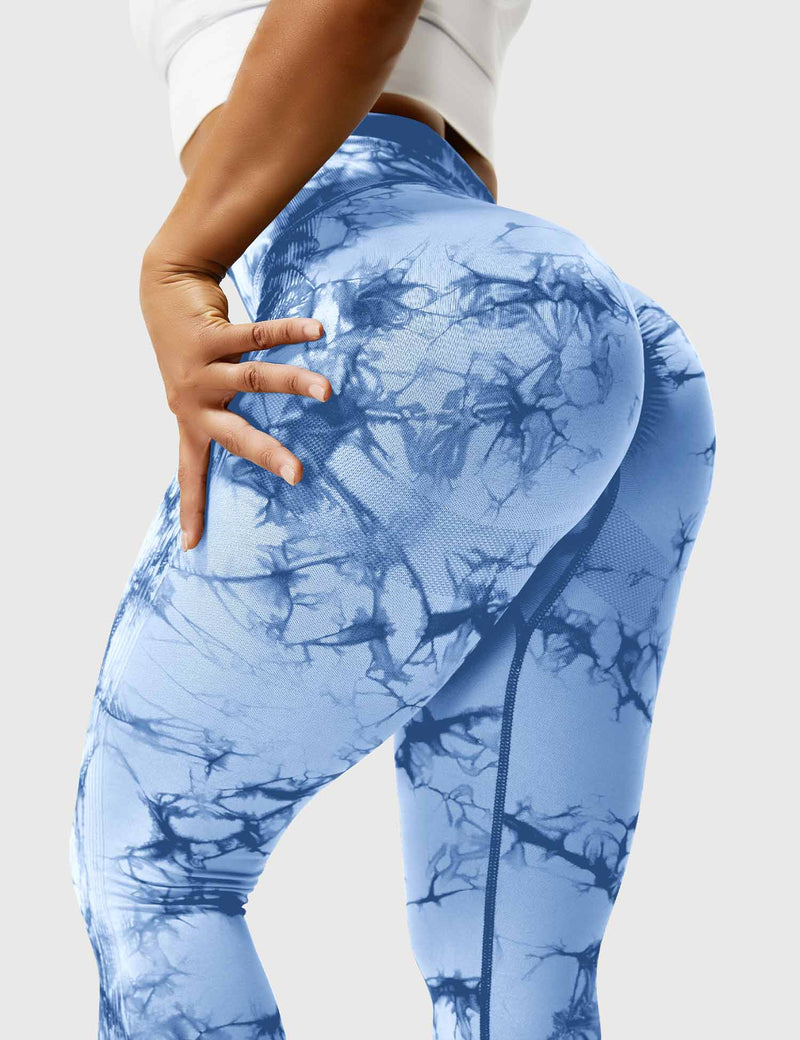 Comfortable Tie Dye Leggings - Ivy-Black Blue-S-State of Style