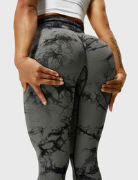 Comfortable Tie Dye Leggings - Ivy-Black Blue-S-State of Style
