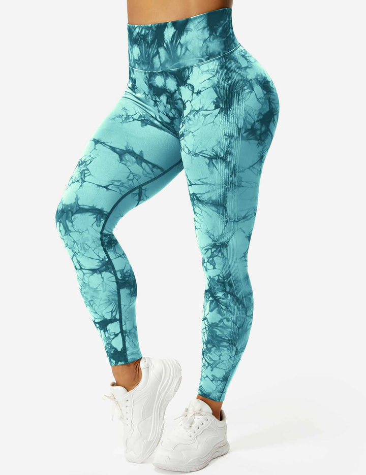 Comfortable Tie Dye Leggings - Ivy-Black Blue-S-State of Style