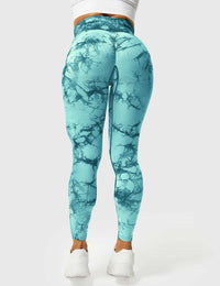 Comfortable Tie Dye Leggings - Ivy-Black Blue-S-State of Style