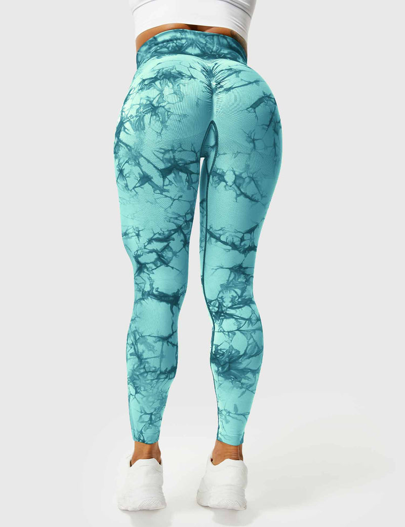 Comfortable Tie Dye Leggings - Ivy-Black Blue-S-State of Style