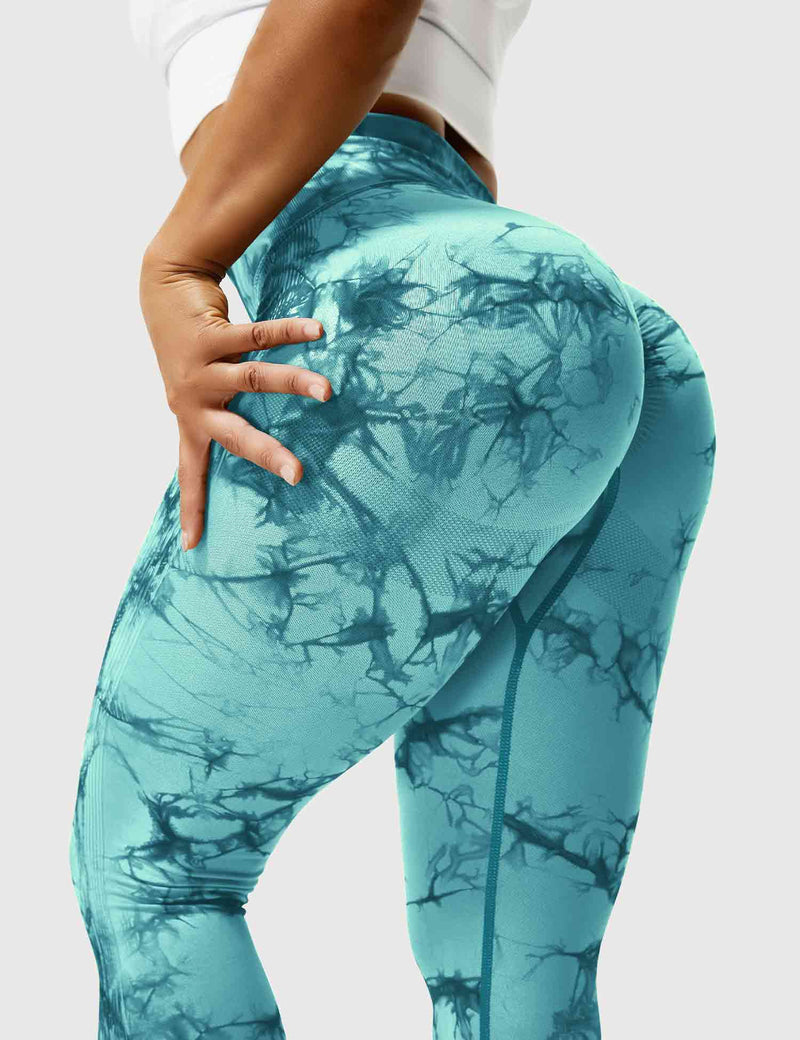 Comfortable Tie Dye Leggings - Ivy-Black Blue-S-State of Style
