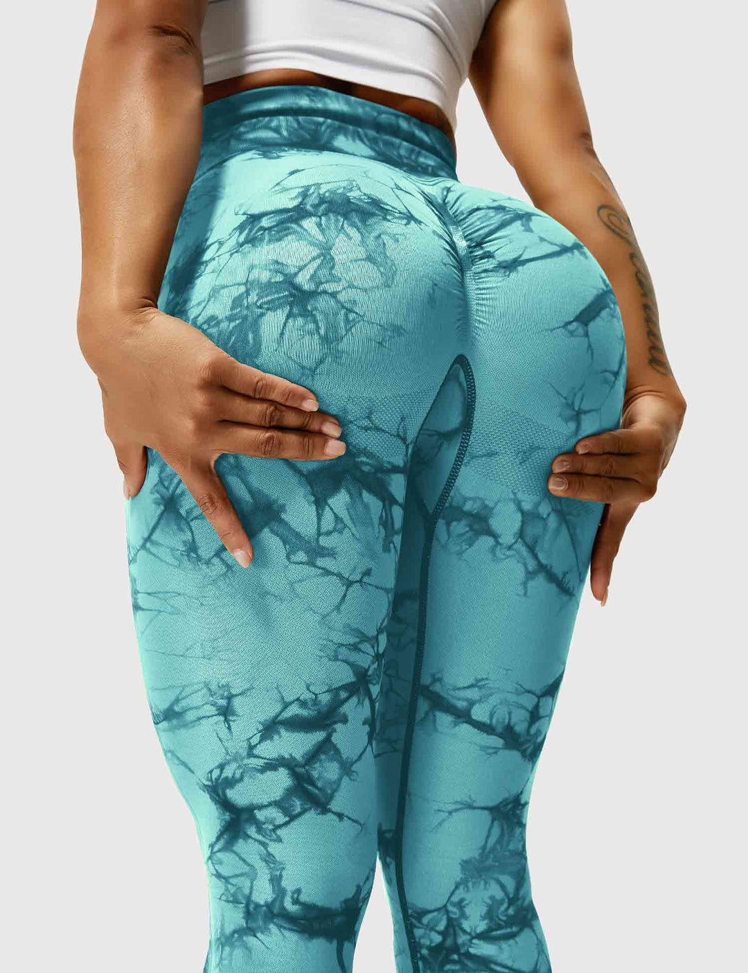 Comfortable Tie Dye Leggings - Ivy-Black Blue-S-State of Style