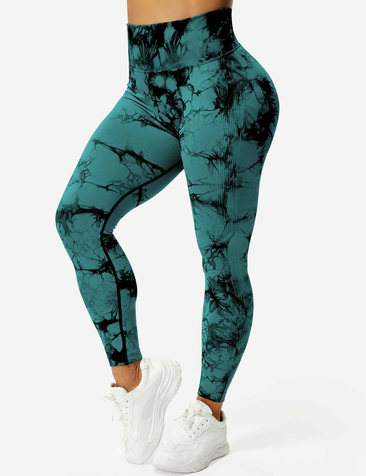 Comfortable Tie Dye Leggings - Ivy-Black Blue-S-State of Style