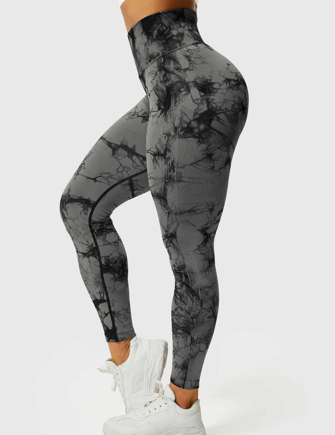 Comfortable Tie Dye Leggings - Ivy-Black Blue-S-State of Style