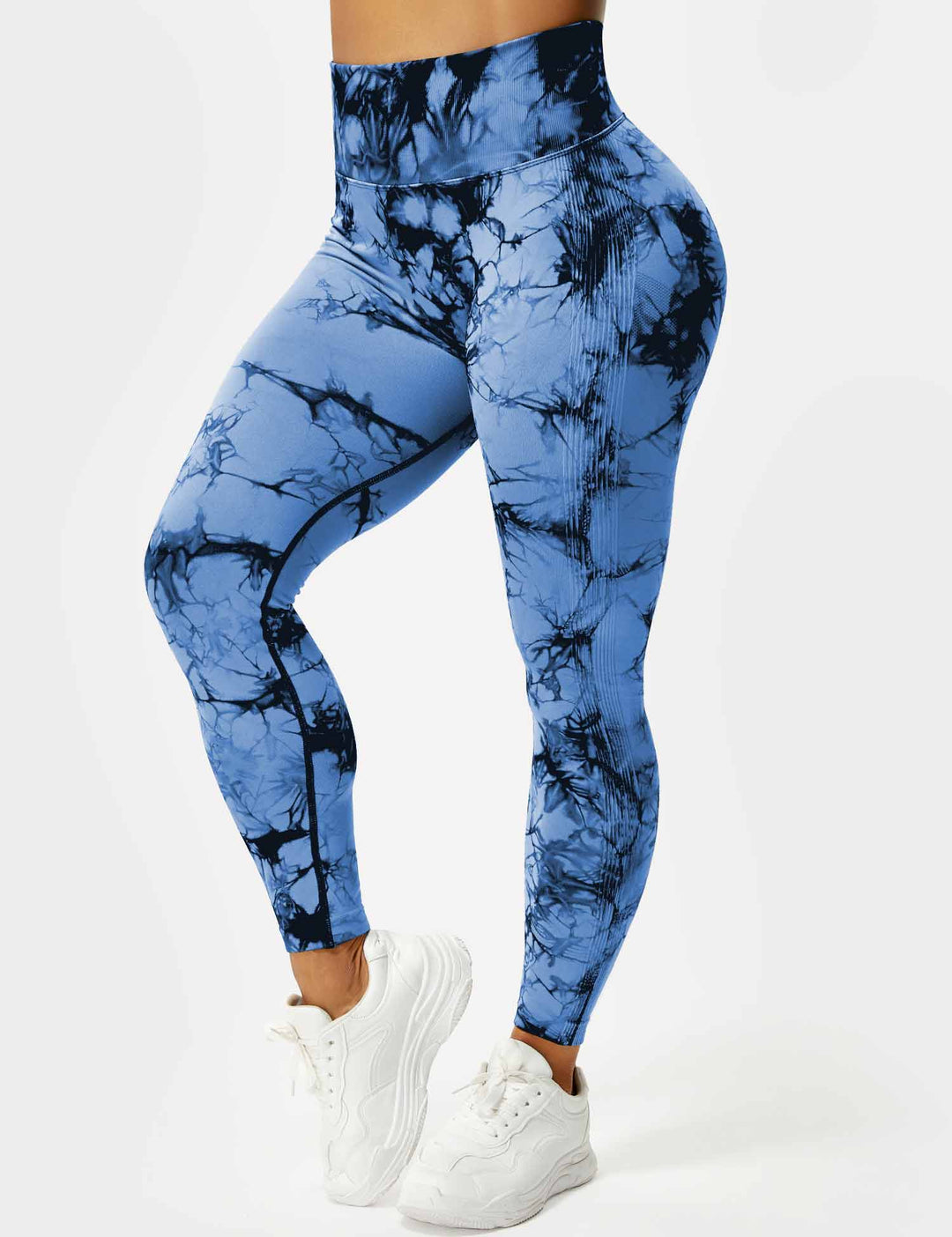 Comfortable Tie Dye Leggings - Ivy-Black Blue-S-State of Style