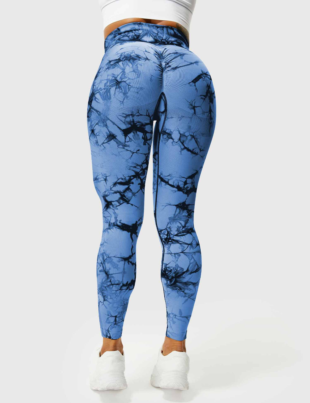 Comfortable Tie Dye Leggings - Ivy-Black Blue-S-State of Style