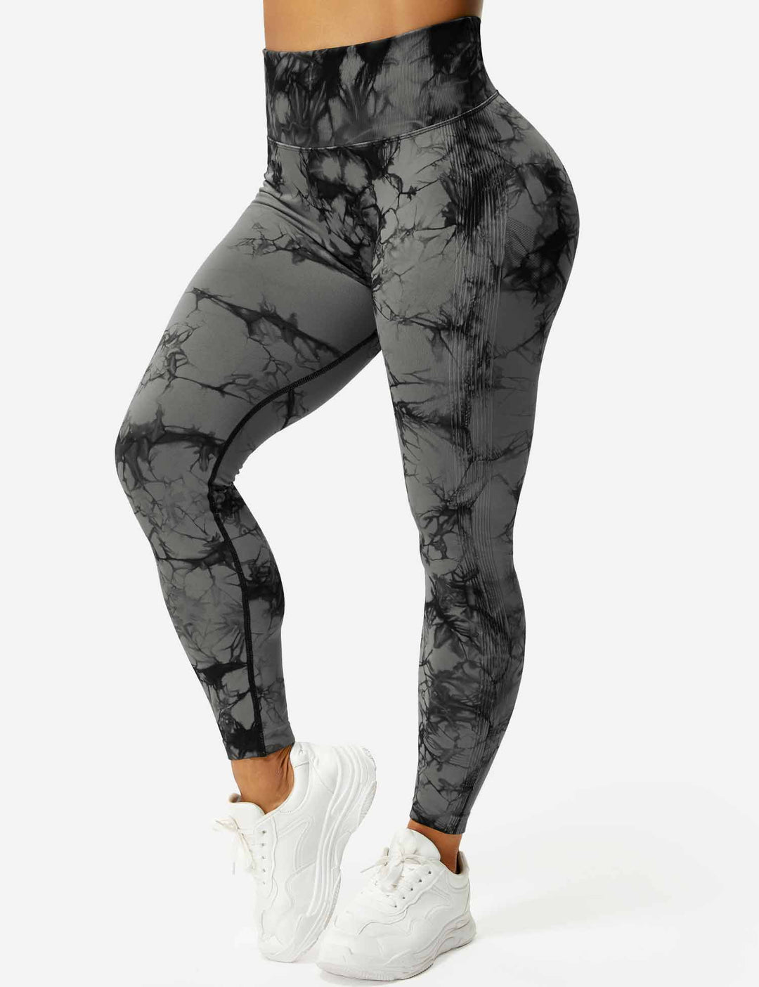 Comfortable Tie Dye Leggings - Ivy-Black Blue-S-State of Style