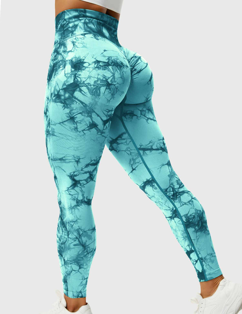 Comfortable Tie Dye Leggings - Ivy-Cyan-S-State of Style