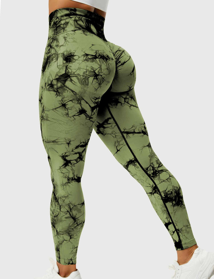 Comfortable Tie Dye Leggings - Ivy-Green-S-State of Style