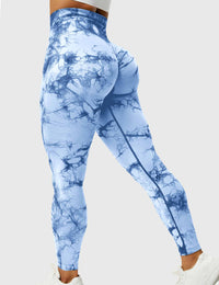 Comfortable Tie Dye Leggings - Ivy-Light Blue-S-State of Style