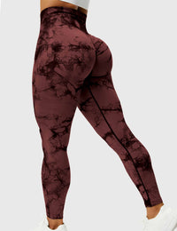 Comfortable Tie Dye Leggings - Ivy-Red Brown-S-State of Style