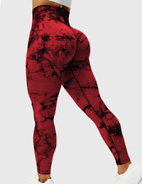 Comfortable Tie Dye Leggings - Ivy-Red-S-State of Style