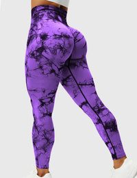 Comfortable Tie Dye Leggings - Ivy-Violet-S-State of Style